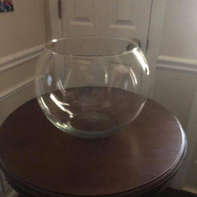 Oversized glass bowl 
