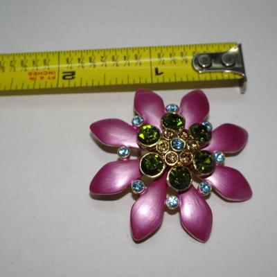 Pretty in Pink Flower Pin 