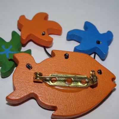 Child's Fish Pin, Rainbow Fish 
