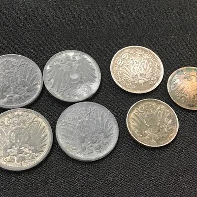 Lot of 7 Germany Pfennig - World Coins 