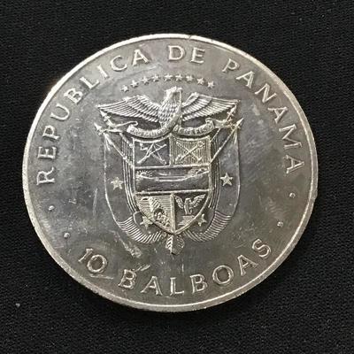 Panama Canal 10 Balboas Coin - world coins 