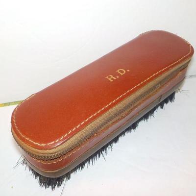 Vintage shoe and shave kit.