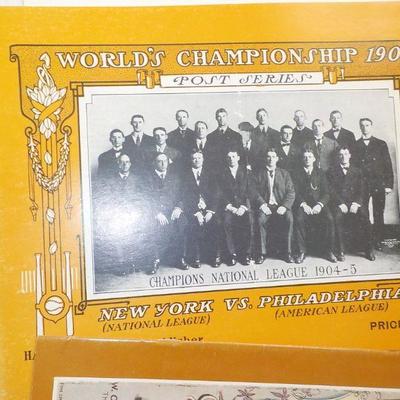 " Great World Series Program Collection" 1894, 1905,06,07.