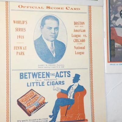 " The Great World Series Program Collection". RDO, 1917,18,19,20.
