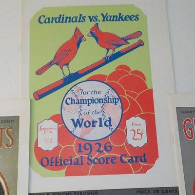 " The Great World Series Program Collection". RDO, 1921, 22,23,1926