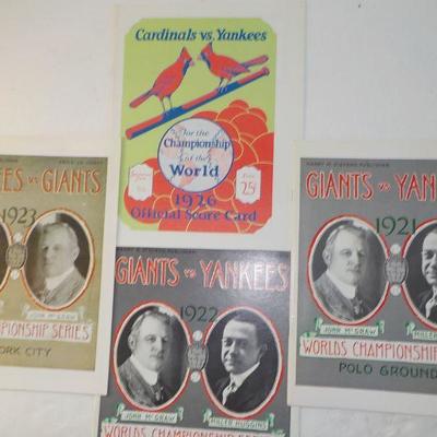 " The Great World Series Program Collection". RDO, 1921, 22,23,1926