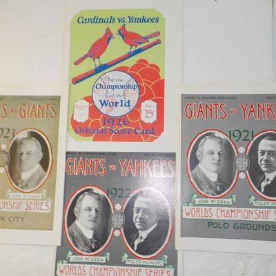 " The Great World Series Program Collection". RDO, 1921, 22,23,1926