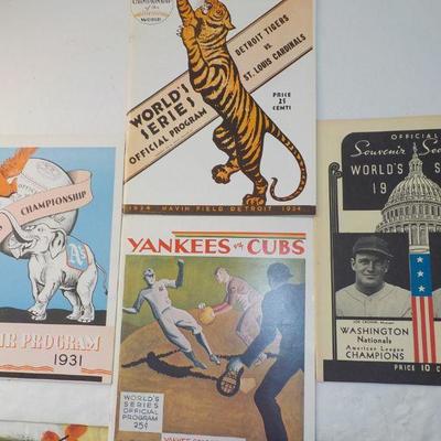 " The Great World Series Program Collection". RDO, 1931,33,34,35