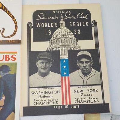 " The Great World Series Program Collection". RDO, 1931,33,34,35