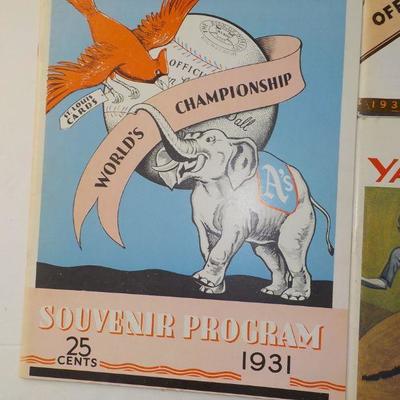 " The Great World Series Program Collection". RDO, 1931,33,34,35