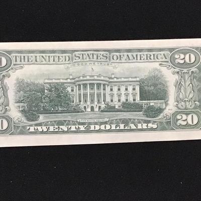 1974 $20 Dollar Bill - Back/Front Offset print error - Mint Uncirculated 