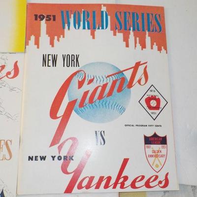 " The Great World Series Program Collection". RDO, 1951,52,53,54.