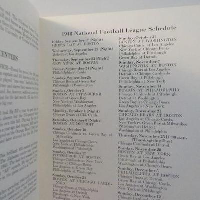 " Boston Patriots 1963 and Boston Yanks Press programs."