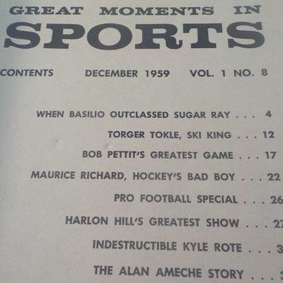 " Great Moment in sports 1959" Pro football section.