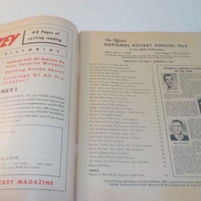 " Official National Hockey Annual 1963"