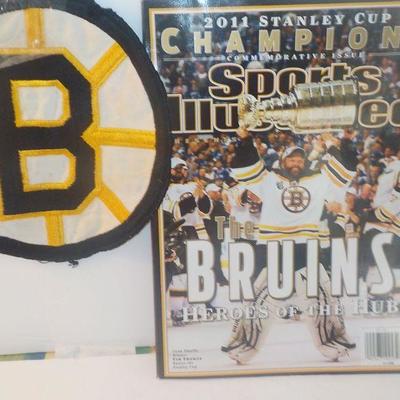 " Boston Bruins 2011 Standley Cup Magazine and official Bruins chest patch.