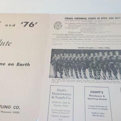 ' Official Program of Chicago Blackhawks vs Detriot Red Wings 1954" Signed...