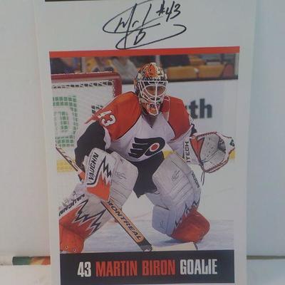 " #43 Martin Biron Goalie Philadelphia Flyers signed autograph"