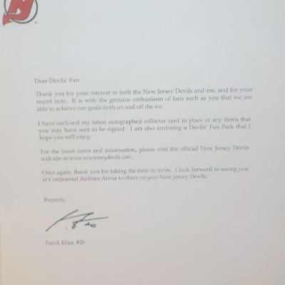 " Signed by New Jersey Devils Patrik Elias #26.