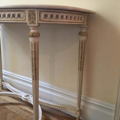 Louis XVI Style Console with Marble Top