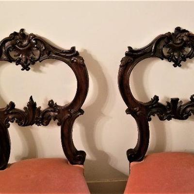 Lot #112  Pair Antique Side Chairs - Victorian