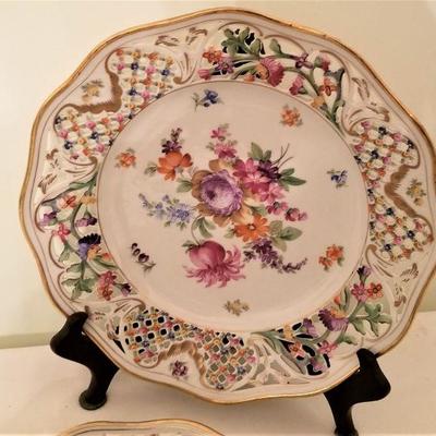 Lot #116  2 piece Dresden Lot -pierced reticulated china