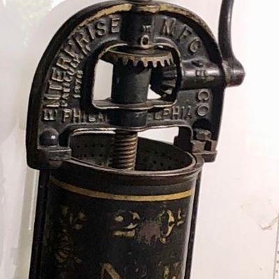 1876 Antique Tole Cast Iron Sausage Maker