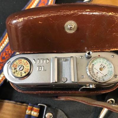 Vintage Voigtlander Vito Camera with Case and Neck Strap