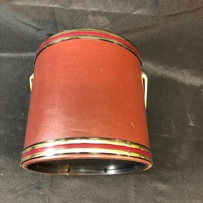 Vintage Brown & Gold Ice Bucket