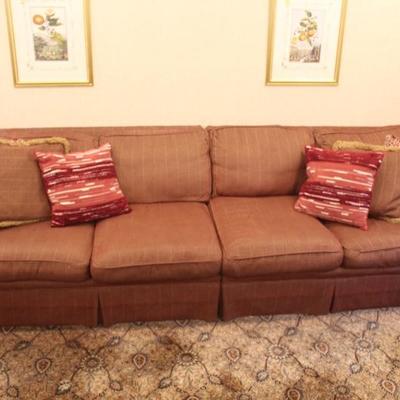 Large 4 person Burgundy Designer Sofa