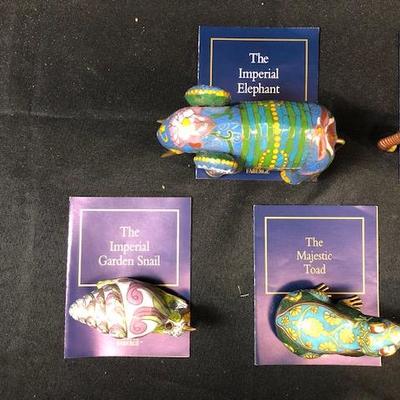 11 House of Faberge Imperial Palace Cloisonne Animal Figurines