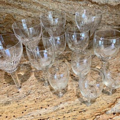 LOT 177 MISC. GROUP OF CRYSTAL STEMWARE 