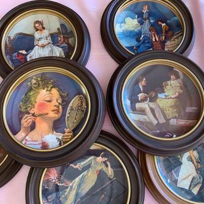 LOT 181  SET OF 8 NORMAN ROCKWELL COLLECTOR'S PLATES REDISCOVERED WOMEN