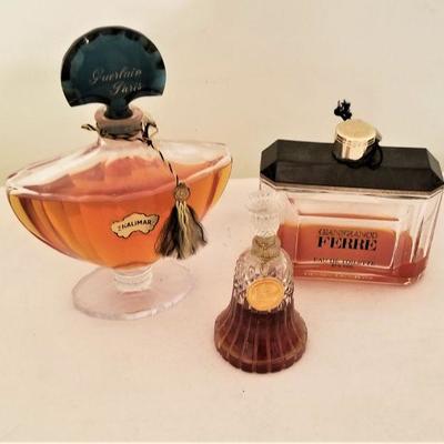 Lot #141  Vintage Perfume Lot - Shalimar (with original box), Golden Shadows, Gianfranco Ferre