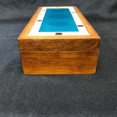 Mid Century Wood Georges Briard Trinket Box