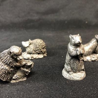 The Woodland Animals Pewter Figurines by Jane Lunger