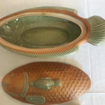 Lot #53 Fish Serving Platter Fish Stoneware Baking Dish
