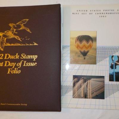 1982 Duck stamp issue and 1983 Mint Commemorative stamps.