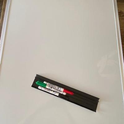 WHITEBOARD w/dry erase pens & attached tray