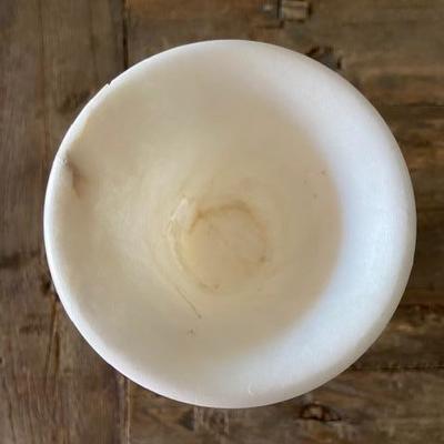 White alabaster marble vase heavy