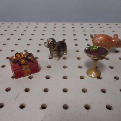 Lot 76 - Monet Hinged Miniature Trinket Boxes