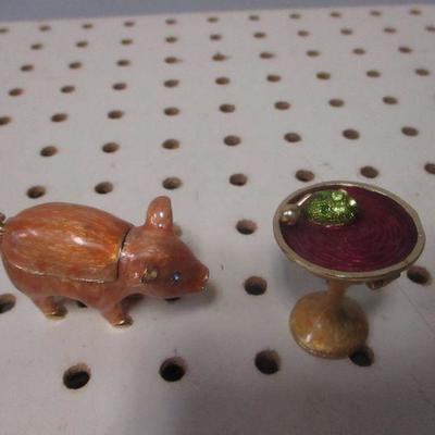 Lot 76 - Monet Hinged Miniature Trinket Boxes