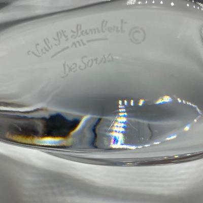 4" Crystal Dove by Val St Lambert for DeSorss