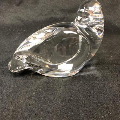 4" Crystal Dove by Val St Lambert for DeSorss