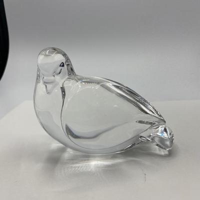 4" Crystal Dove by Val St Lambert for DeSorss