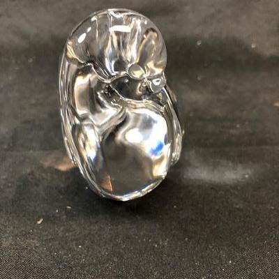 4" Crystal Dove by Val St Lambert for DeSorss