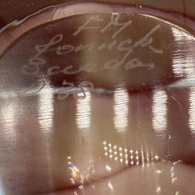 Crystal Swan Paperweight Signed 