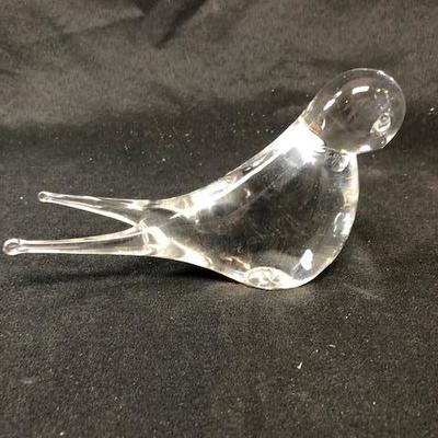 Crystal Split Tail Bird Paperweight Signed & Numbered