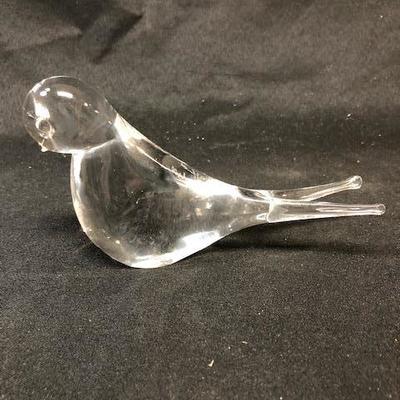 Crystal Split Tail Bird Paperweight Signed & Numbered