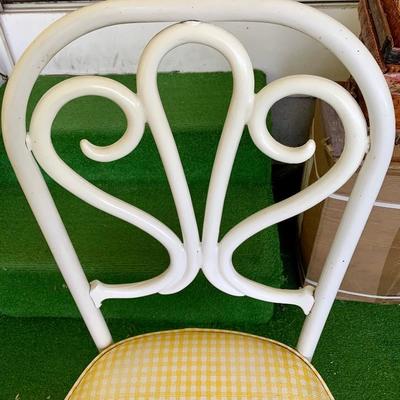 Pair of Vintage White Ice Cream Chairs